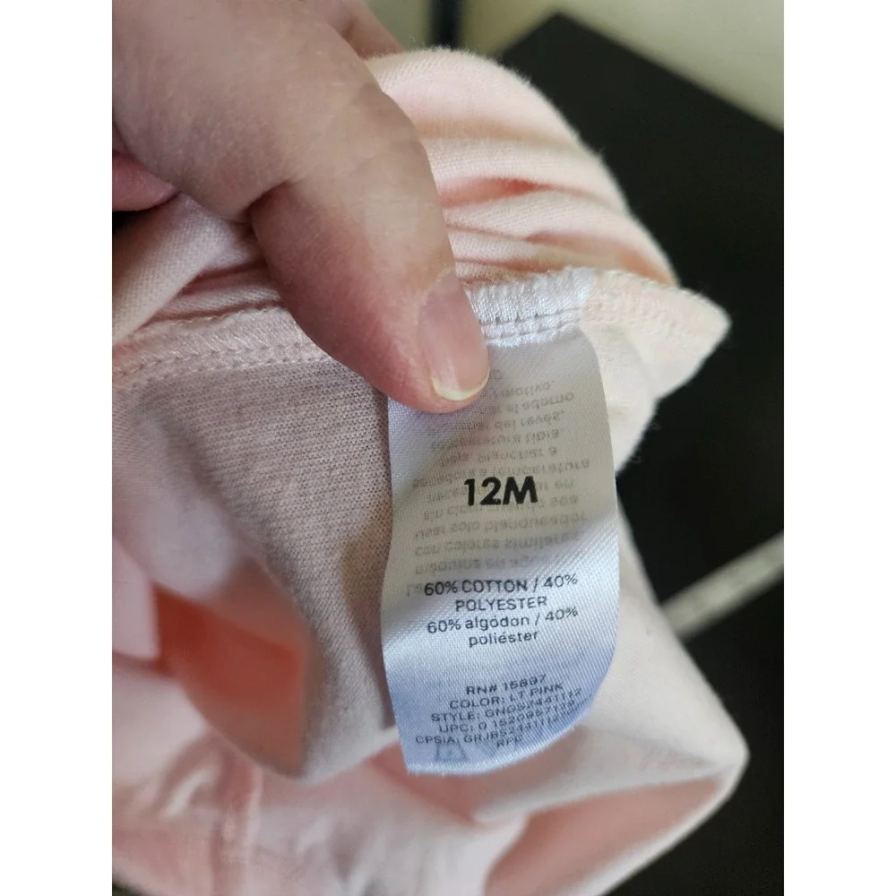 Carter's Baby Girl Pink Rainbow  12M Always Sunny Short‎ Sleeve Bodysuit